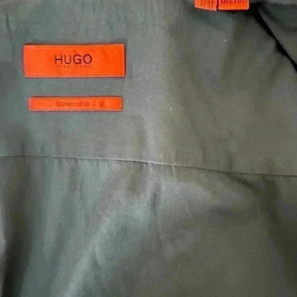 Hugo Boss Sharp Fit dark blue button down men’s shirt, 15 1/2”/ 32/33, cotton - Picture 2 of 4